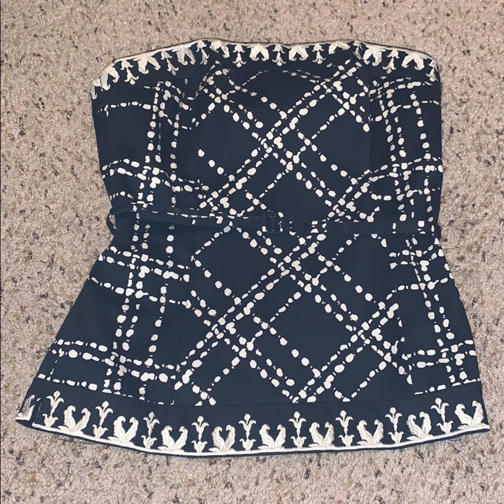 White House black market zip corset top